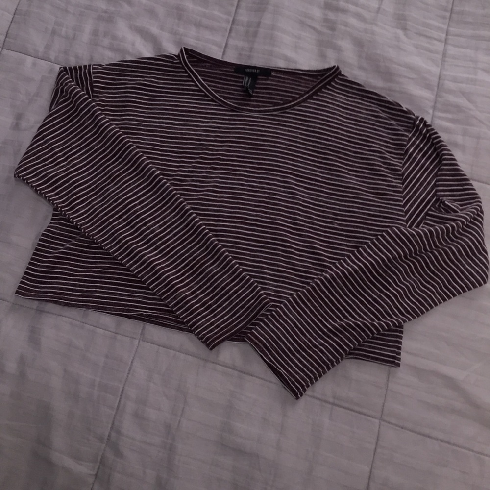 Forever21 Long Sleeve Crop Top